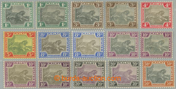 262838 - 1900-1901 SG.15-22, Tygr 1c - 50c, sestava 15 zn. jednotliv