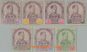 262842 - 1891-1894 SG.21-27, Sultán Abu Bakar 1c - $1; kompletní s