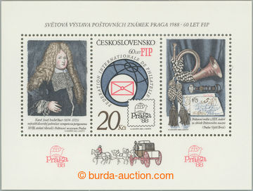 262854 - 1986 Pof.A2747A, perf miniature sheet 60 Years of F.I.P., ty