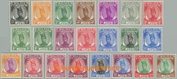 262867 - 1949-1955 SG.67-87, Sultán Ismail 1c - $5; kompletní séri