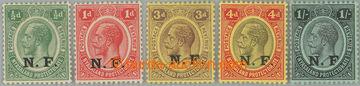 262873 - 1916 NYASALAND - RHODESIAN FORCE, complete issue, SG.N1-N5, 