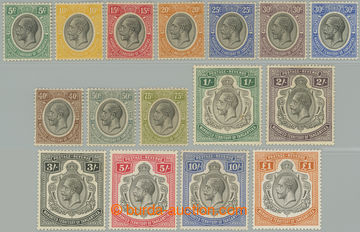 262876 - 1927-1931 SG.93-107, George V. 5C-£1, wmk CA; complete set,