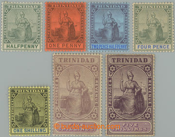 262892 - 1901-1906 SG.127-132, 132a, Britannia ½P - 5Sh, complete se