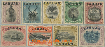 262893 - 1984-1896 SG.62-74, overprint North Borneo 1c - 24c, overpri