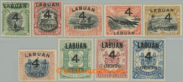 262900 - 1899 SG.102-110, overprint Motives and Coat of arms 4c/5c - 