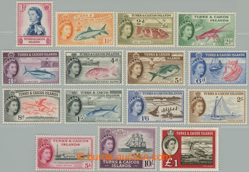 262903 - 1957 SG.237-250 + 253, Elizabeth II. - Sea fauna 1d - £1; c