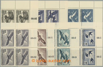 262910 - 1950-1953 ANK.967-973, Birds 60gr - 20Sch, complete set in u