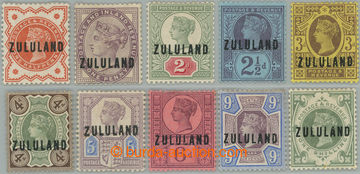 262918 - 1888-1893 SG.1-10, overprint English ½P - 1Sh with overprin