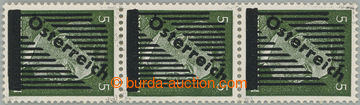 262919 - 1945 ANK.668I, stamp with overprint 5Pf, vertical strip of 3