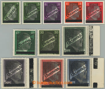 262920 - 1945 ANK.668-673, 9-12, A. H. with overprint Gitter 5Pfg-42P