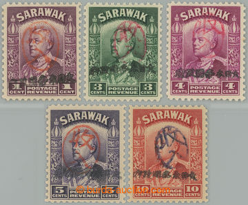 262932 - 1942 JAPONSKÁ OKUPACE / SG.106, 108, 109, 110, 113, Brooke 