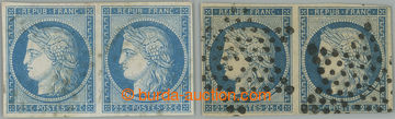 262951 - 1849 Mi.4, Ceres 25c, 2x pair, various shades; very fine, ca