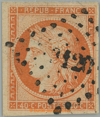 262953 - 1849 Mi.5a, Ceres 40C red-orange; very fine piece with wide 