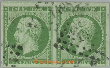 262959 - 1853 Mi.11a, Napoleon III. EMPIRE FRANC 5c green, horizontal