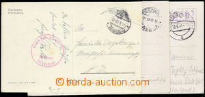26298 - 1941 - 1943 sestava 3ks pohlednice jako  Feldpost, s denním