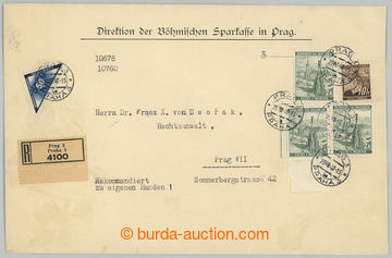 262983 - 1940 DORUČNÍ / firemní R-dopis zaslaný do vlastních ruk