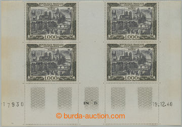 262999 - 1950 Mi.865, Air 1000Fr, part of PB with 4 stamps, 2 coupons