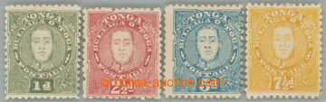 263014 - 1895 SG.32-35, Jiří II. 1P - 7½P; kompletní série po n