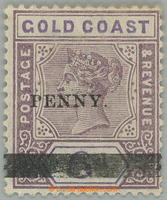 263026 - 1901 SG.36a, Victoria 6P violet with overprint ONE PENNY, ON