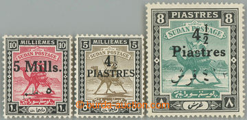 263068 - 1940-1941 SG.78-80, overprint Camel Postman 5m/10m - 4½P/8P