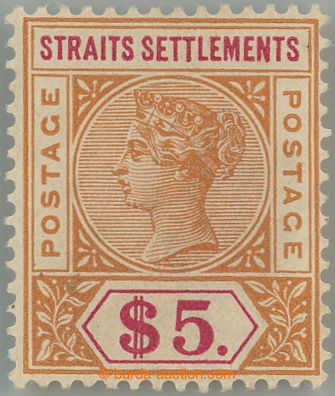 263094 - 1898 SG.105, Victoria $5 orange / carmine, wmk Crown CA; VF,