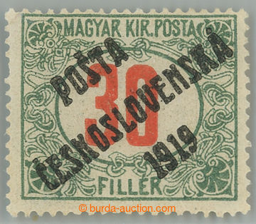 263162 -  Pof.139, Red numerals 30f green / red, type I.; hinged, exp