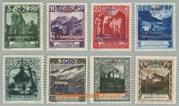 263191 - 1932 OFFICIAL / Mi.1-8, overprint Official 5Rp - 1,20Fr; com