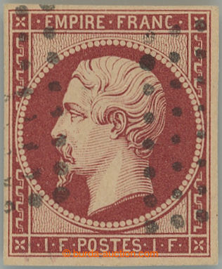 263192 - 1853 Mi.17a, Napoleon III. EMPIRE FRANC. 1Fr carmine; VF, si