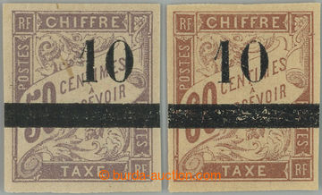 263223 - 1903 Yv.1-2, postage-due Chiffre Taxe 10/50C and 10/60C; hin