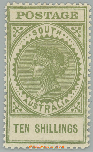 263234 - 1908 SG.291, Viktorie 10Sh zelená; bezvadný kus, kat. £22