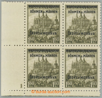 263244 - 1939 Pof.13 DČ, Kutná Hora 1,60Kč, levý dolní rohový 4