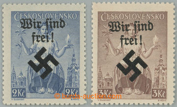 263262 - 1939 MÄHRISCH OSTRAU / Mi.30-31, 20. Anniv Czechosl. stamps