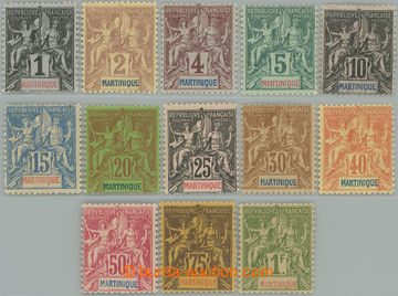 263314 - 1892 Yv.31-43, Alegorie 1c - 1Fr; kompletní série převá