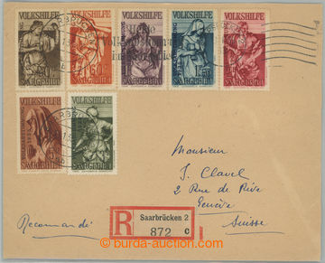 263355 - 1935 SAARGEBIET / Reg letter to Switzerland, franked with co