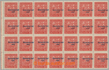 263395 - 1939 Sy.4 VPP, Znak 20h červená, levý krajový 28-blok s 