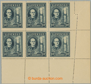 263398 - 1939 Sy.39X VV, Murgaš 1,20Ks zelenošedá, pravý dolní r