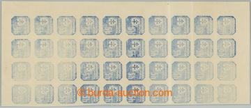 263408 - 1939 Sy.NV11Xy, Coat of arms (I) 5h blue with vertical grid,