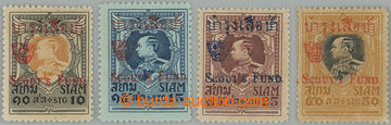 263422 - 1921 SCOUTING / Mi.179-182, overprint 10S - 50S, overprints 