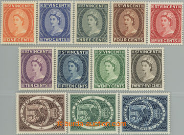 263426 - 1955-1963 SG.189-200, Elizabeth II. 1c - $2.50; complete set