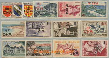 263440 - 1953-1954 Yv.307-319, overprint Motives 50c/1Fr - 20Fr/75Fr;