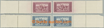 263442 - 1934 Pof.281-282K L + R, Anthem-issue 1CZK and 2CZK, complet