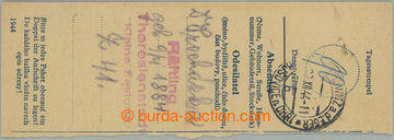 263489 - 1944 TEREZÍN - MALÁ PEVNOST / cut Bohemian and Moravian pa