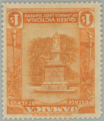 263491 - 1919-1921 SG.85a, FRAME INVERTED ERROR, Victoria 1Sh orange-