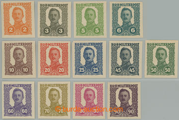 263529 - 1918 ANK.II-XIII, Karel I. 2H - 90H, sestava 13 nezoubkovan