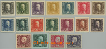 263532 - 1916 ANK.99-116, Franz Joseph I. 3h-10K imperforated in defi