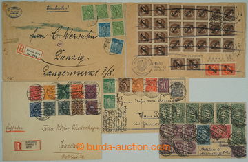 263551 - 1923 INFLATION / 5 entires with multicolor franking from per