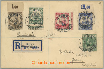 263557 - 1919 Reg letter to Switzerland, franked with overprint stamp