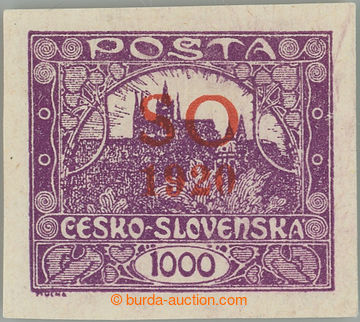 263565 -  Pof.SO23ZT, Hradčany 1000h violet imperforated, overprint 