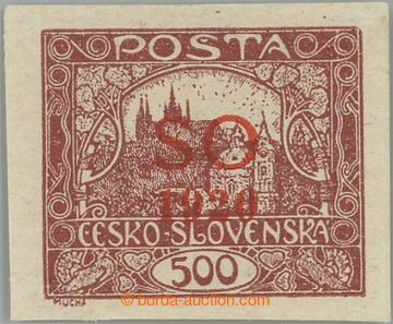 263569 -  Pof.SO22ZT, Hradčany 500h brown imperforated, overprint tr