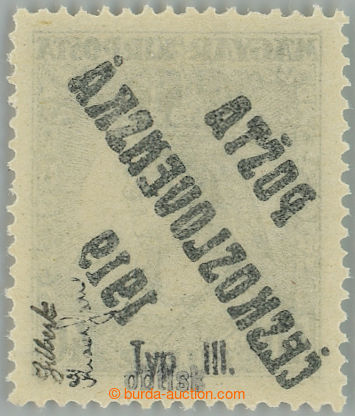 263575 -  Pof.122Ob, Zita 40f olive with full overprint offset on gum